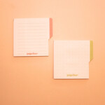 Notas Paprika Pack X2 C/solapa 6,2X6,4 Coral/verde Raya/punt